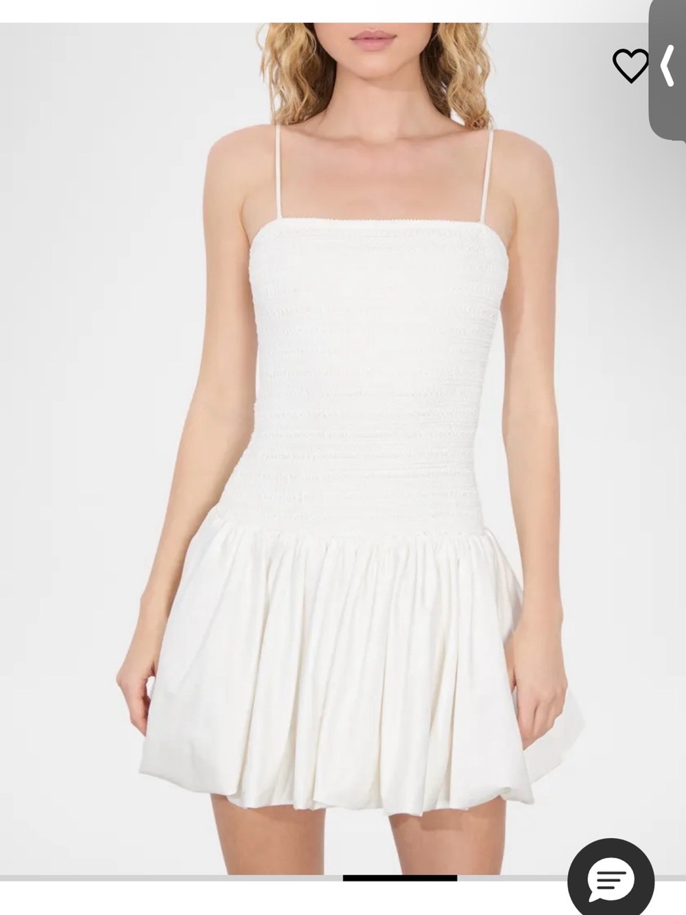 Alice + Olivia White 
Arden Drop waist mini dress